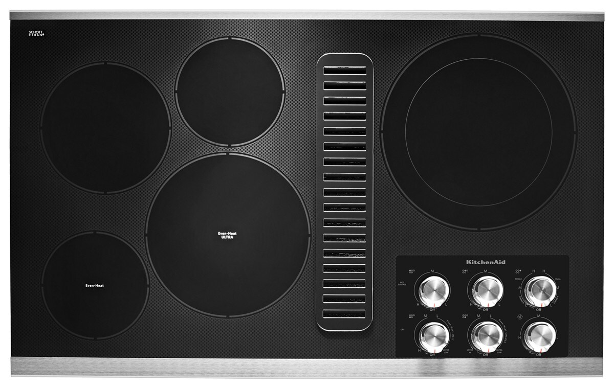 36" Electric Downdraft Cooktop with 5 Elements - Stainless Steel
