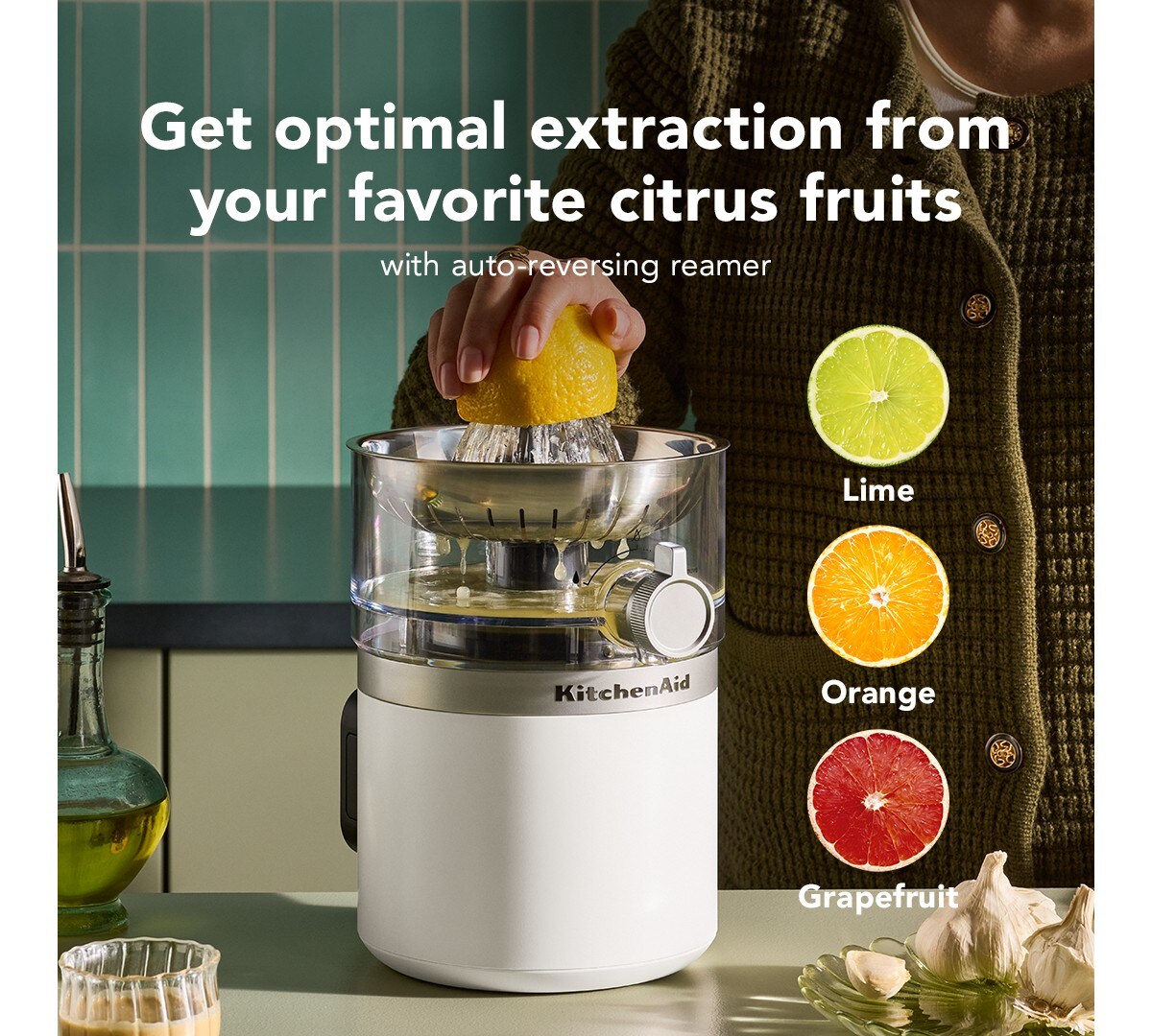 KitchenAid Go® Cordless Citrus Juicer - battery sold separately - Porcelain White - Image 3