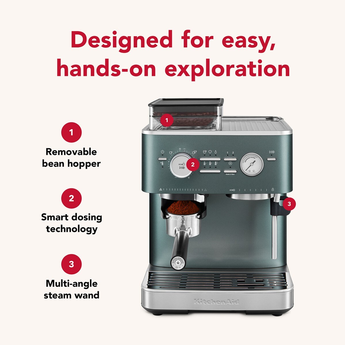 Semi Automatic Espresso Machine with Burr Grinder - Juniper - Image 3