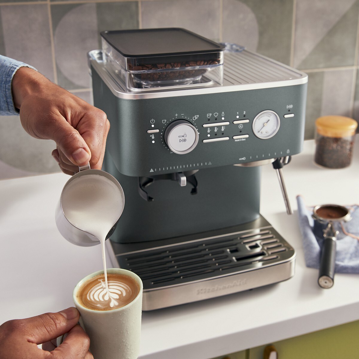 Semi Automatic Espresso Machine with Burr Grinder - Juniper - Image 9