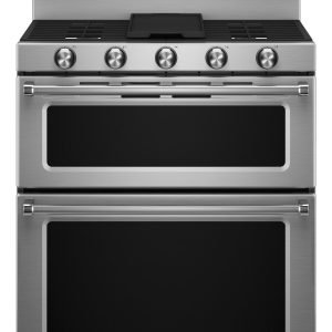 30-Inch 5 Burner Gas Double Oven Convection Range - Stainless Steel