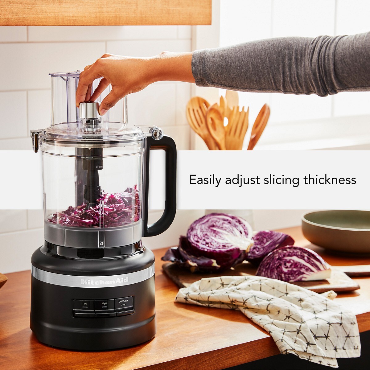13-Cup Food Processor with French Fry Disc and Dicing Kit - Black Matte - Image 4
