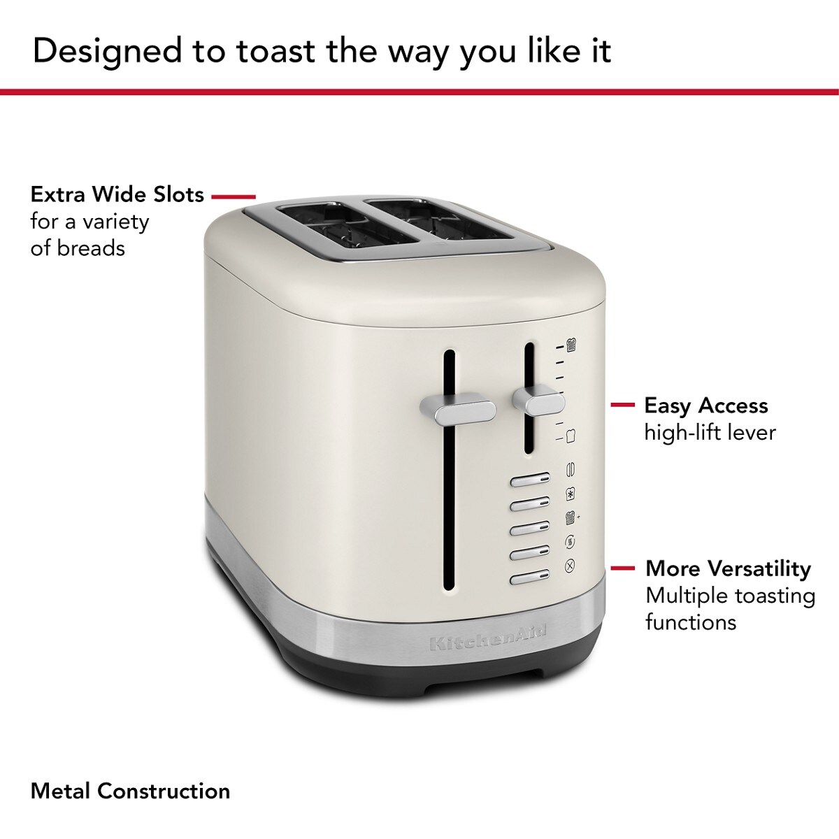 2 Slice Toaster - Porcelain White - Image 4
