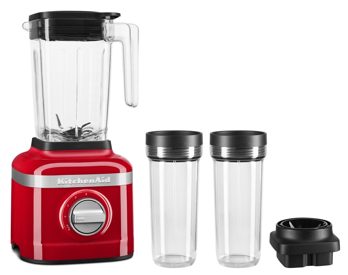 K150 3 Speed Ice Crushing Blender with 2 Personal Blender Jars - Cherry Tomato