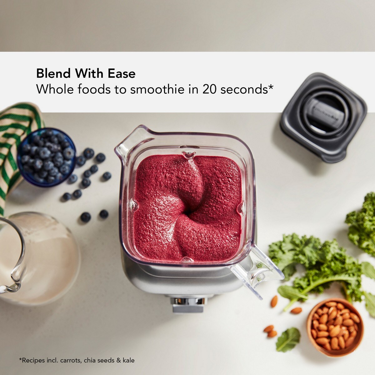 K400 Variable Speed Blender with Tamper - Black Matte - Image 2