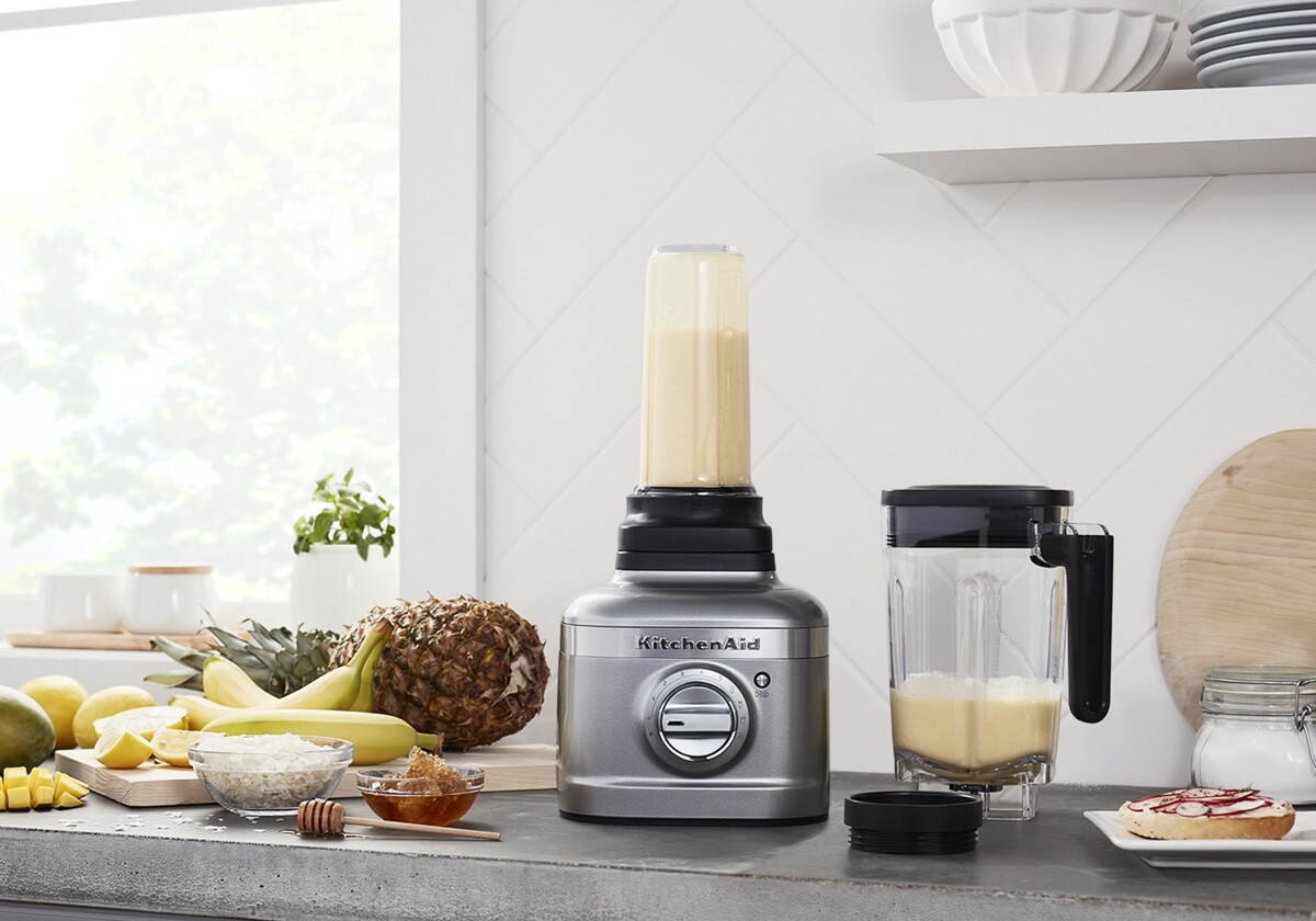 K400 Variable Speed Blender with Personal Blender Jar - Contour Silver - Image 6