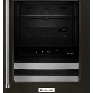 24" Stainless Steel Beverage Center with SatinGlide® Metal-Front Racks - Black Stainless Steel with PrintShield™ Finish