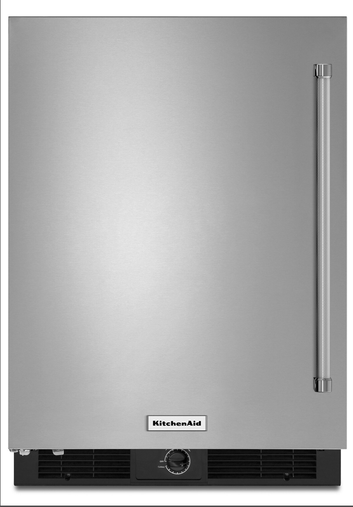 24" Undercounter Refrigerator with Stainless Steel Door - Black Cabinet/Stainless Doors