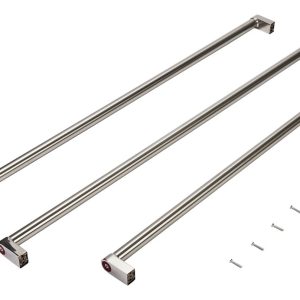 KitchenAid® 30-IN French Door Refrigerator Handle Kit with Red Medallions for Panel-Ready Models - Stainless Steel
