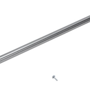 Panel-Ready Compactor Handle Kit - Stainless Steel with Textured Straight Bar and Red Medallion Ends for KitchenAid Model KTTS505EPA (Includes Hardware)