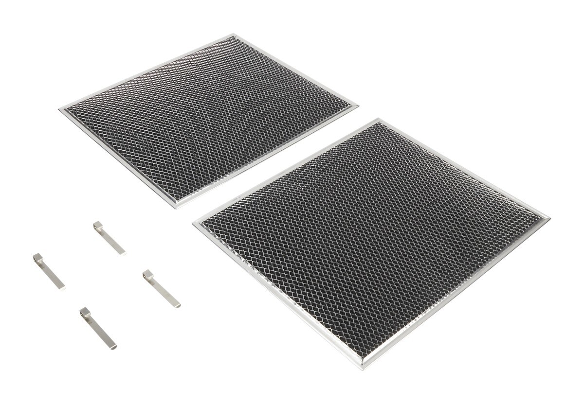 30-IN Range Hood Recirculation Filter Kit - Silver (Includes Two 16 1/2-IN X 11 1/2-IN Charcoal Filters and Four Clips)