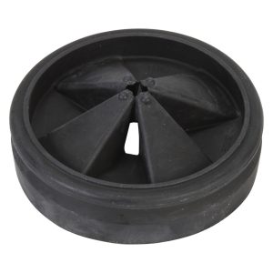 Disposer Splash Guard - Black with Flexible Rubber Sink Baffle (3 1/2-IN D)